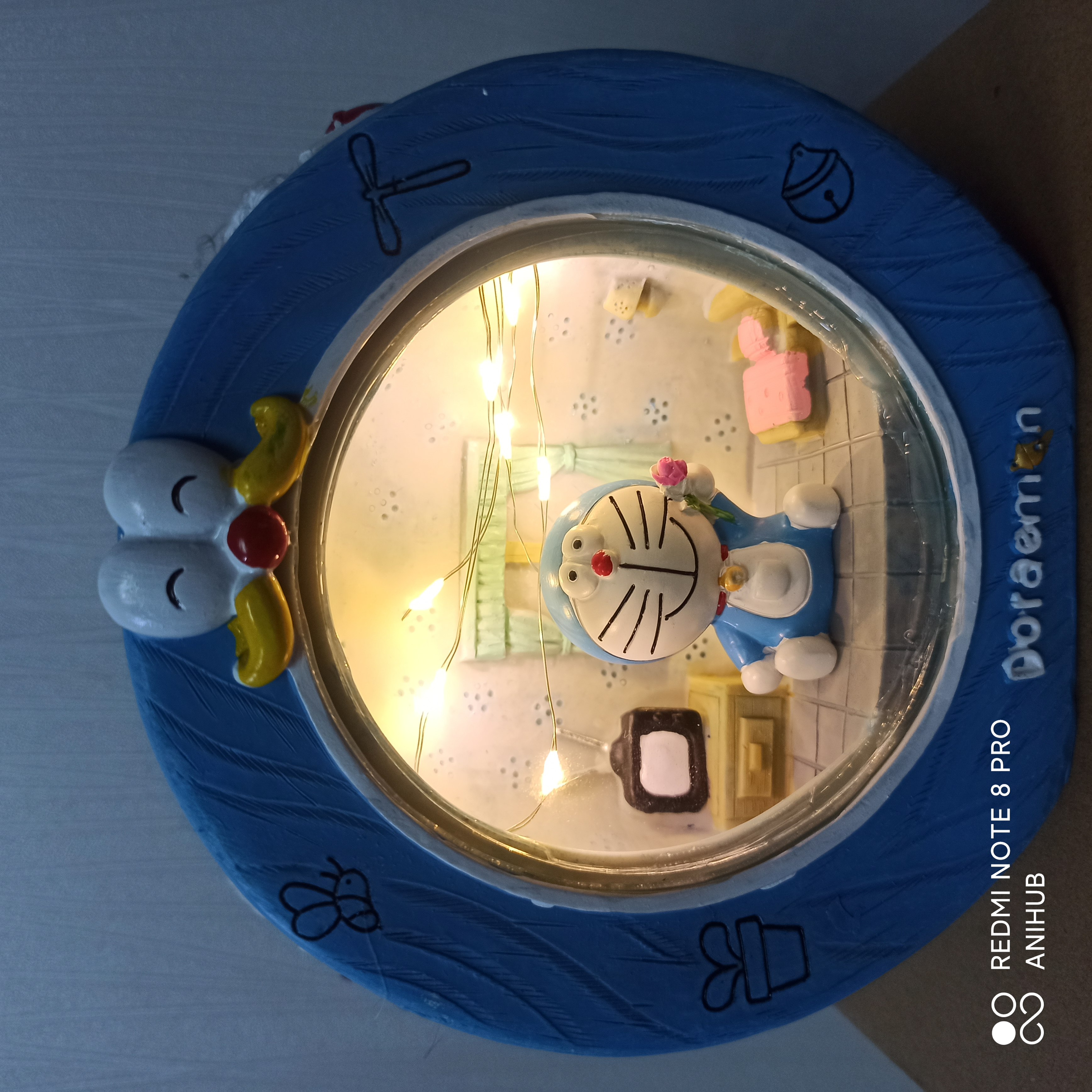Doraemon Circle Clock Lamp