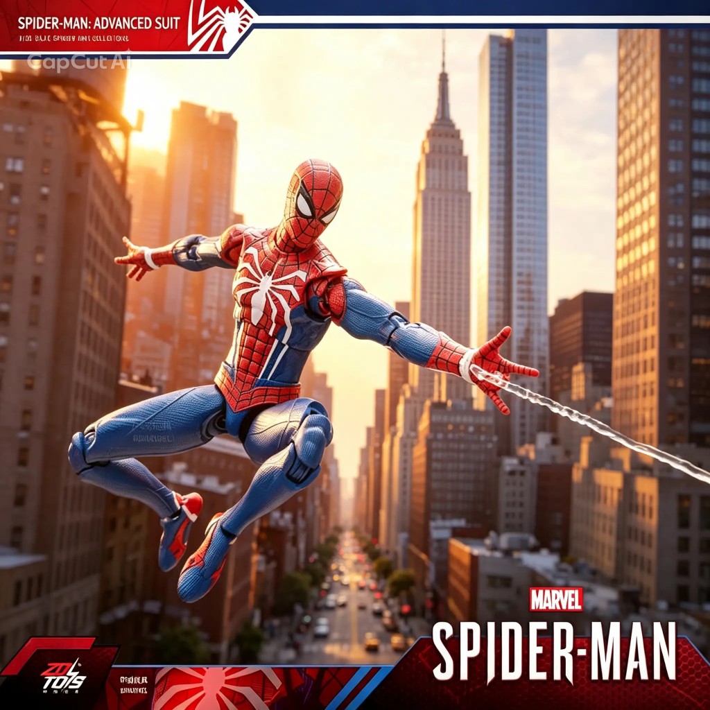 ZD Toys Spiderman Advanced Suit 1/10 Scale Action Figure